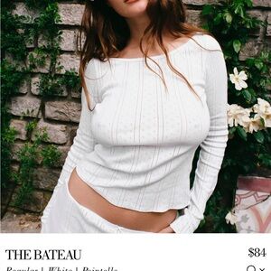 The Bateau White Long Sleeve Top